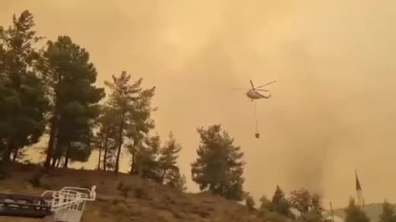 Muğla Seydikemer yangınına geniş çaplı hava ve kara müdahalesi