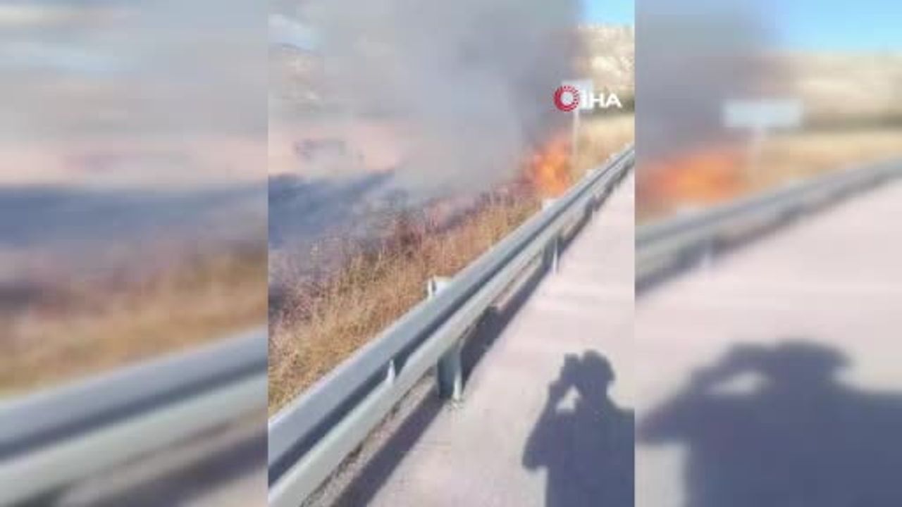 Nallıhan'da otluk alanda çıkan yangın söndürüldü