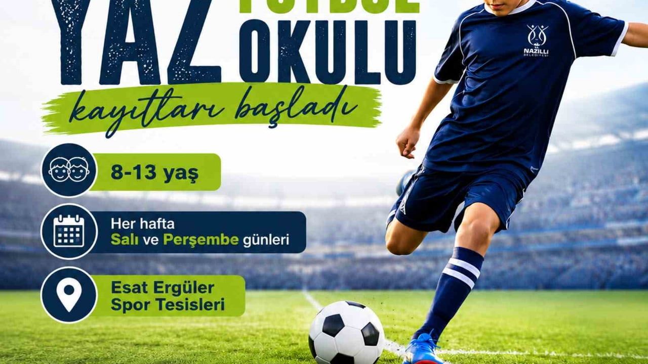 Nazilli Belediyesi yaz futbol okulu kayıtları başladı