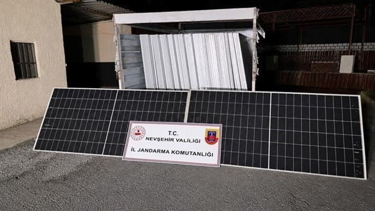 Nevşehir’de 600 bin liralık 59 güneş paneli çalan 3 kişi tutuklandı
