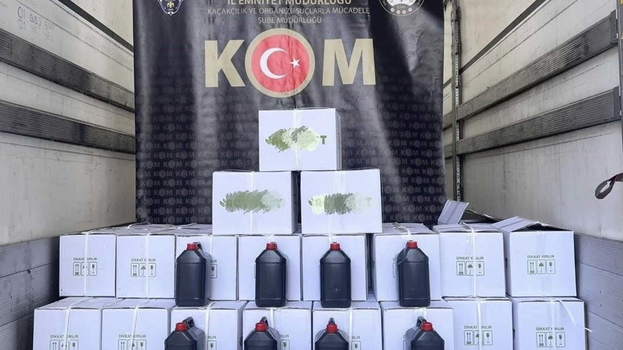 Niğde'de bin 020 litre etil alkol ele geçirildi