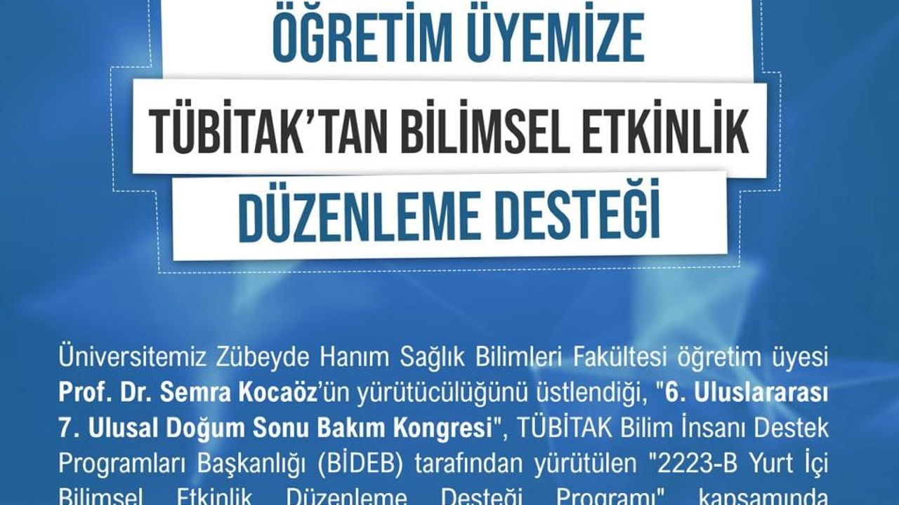 NÖHÜ öğretim üyesine TÜBİTAK'tan kongre desteği