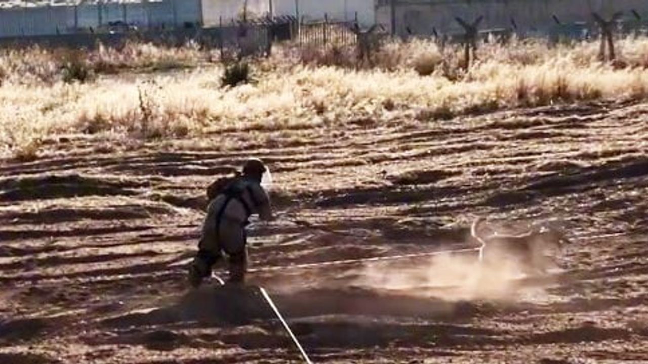 Öncüpınar'da bağlantı yolu için mayın temizliği kararlı adımlarla sürüyor