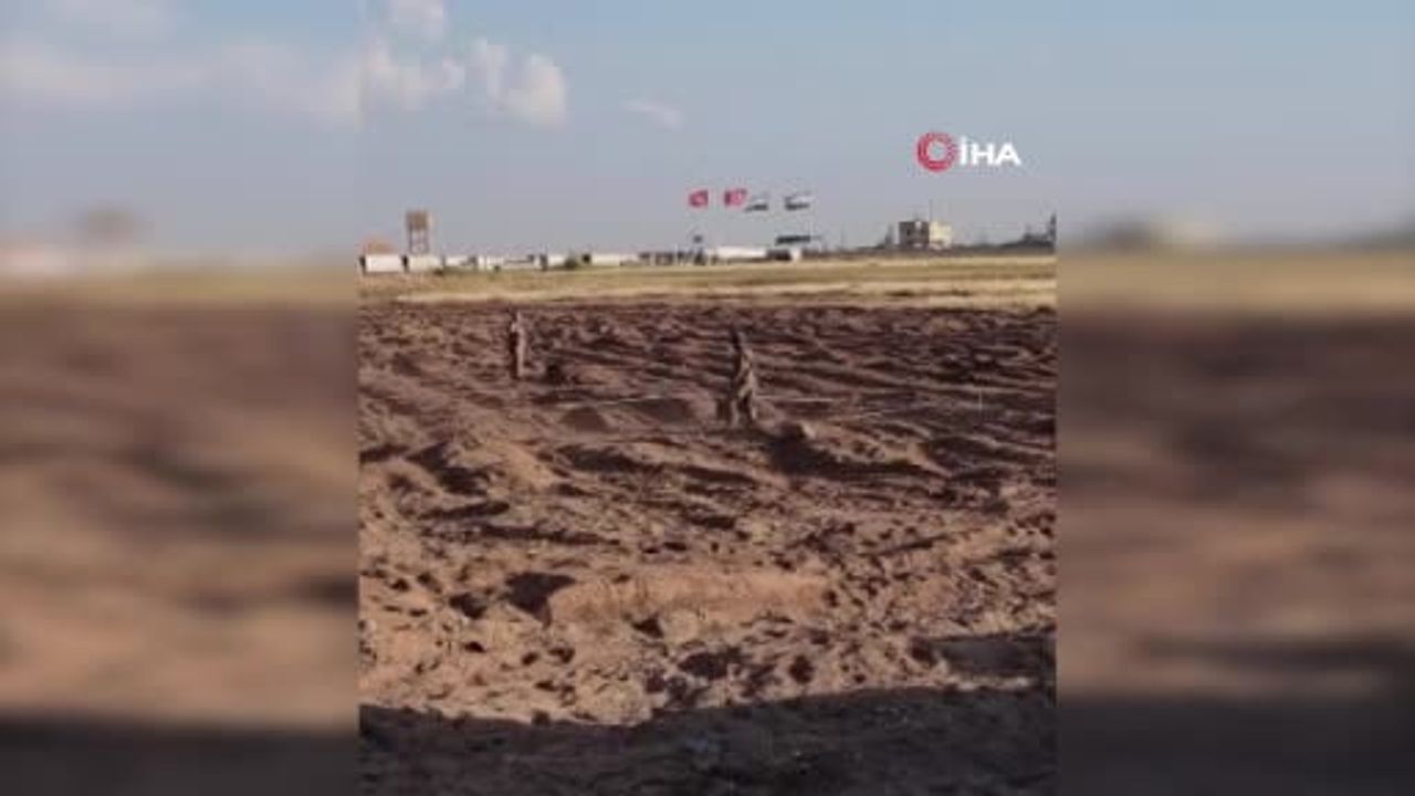 Öncüpınar sınır hattında bağlantı yolu için mayın temizliği sürüyor