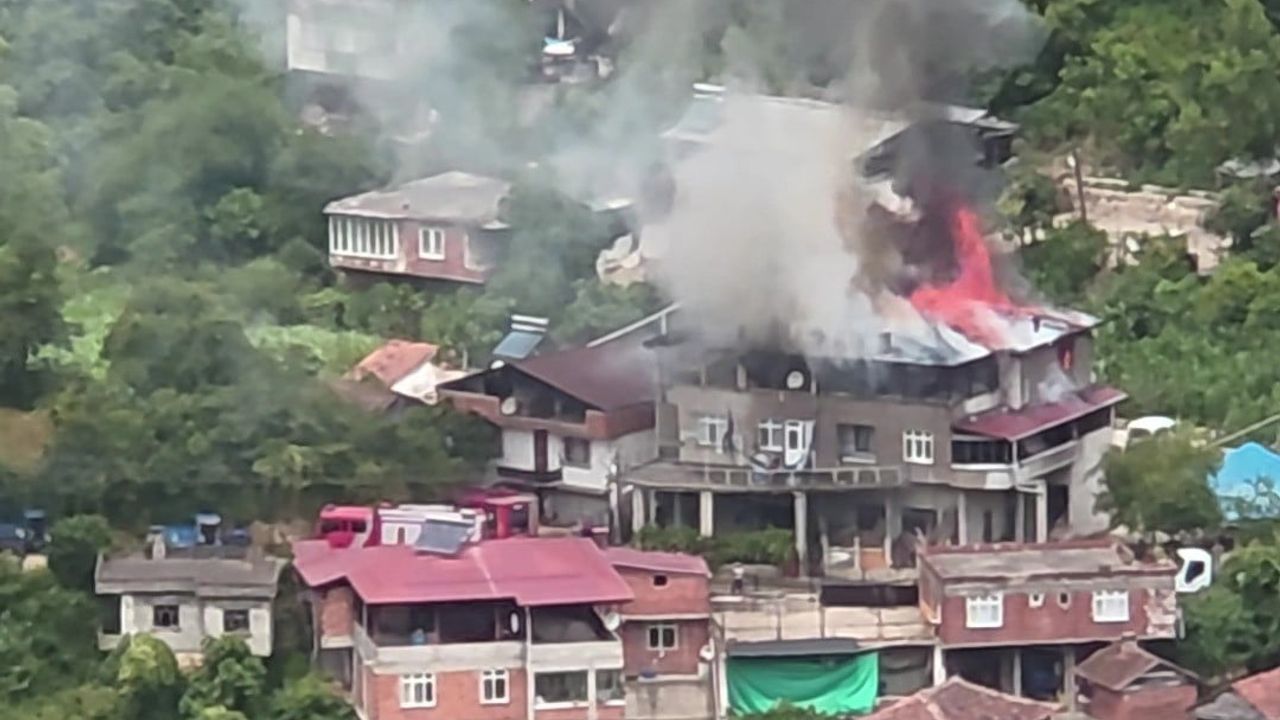 Ordu'da 3 katlı binada yangın