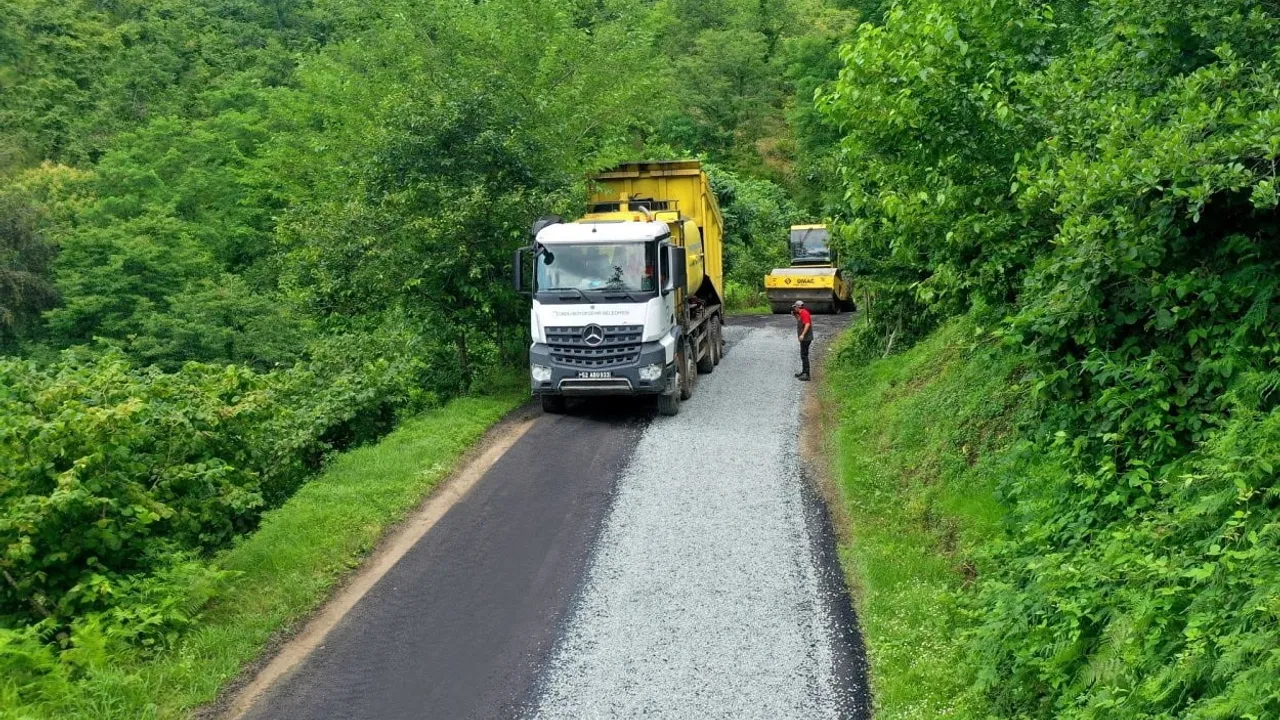 Ordu kırsalında 3,3 kilometrelik asfalt çalışması tamamlandı