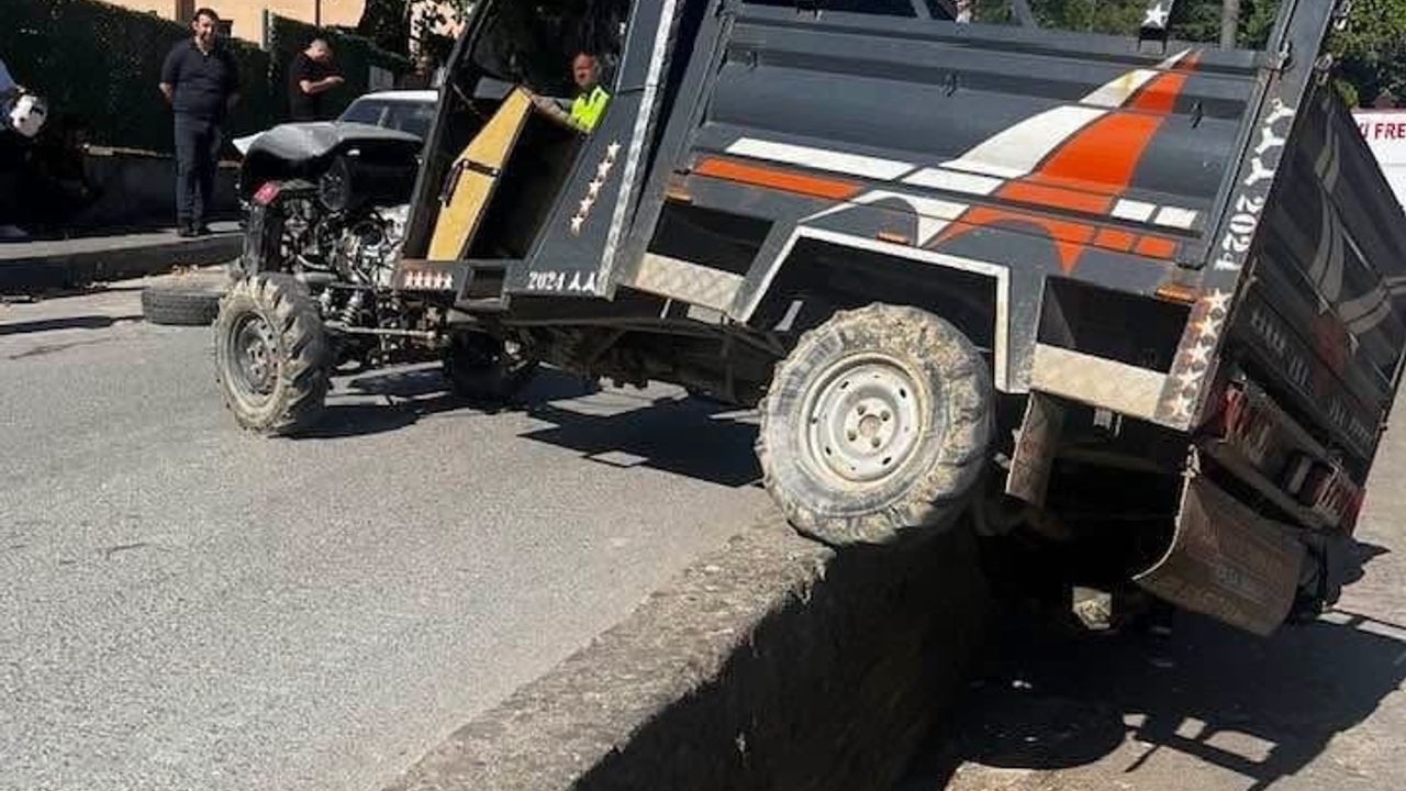Park halindeki otomobilin fren boşalması pat patın iş yerine düşmesine neden oldu