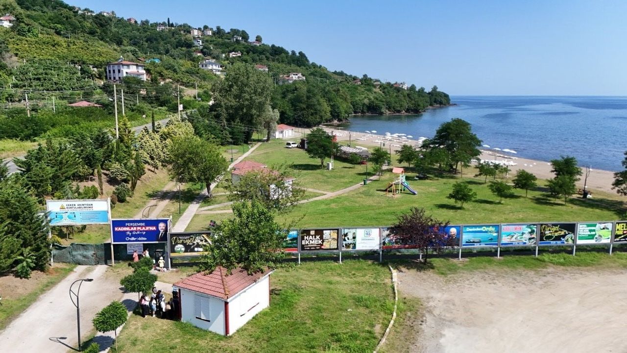 Perşembe kadınlar plajı yenilenmiş sosyal donatılarla yeniden açıldı