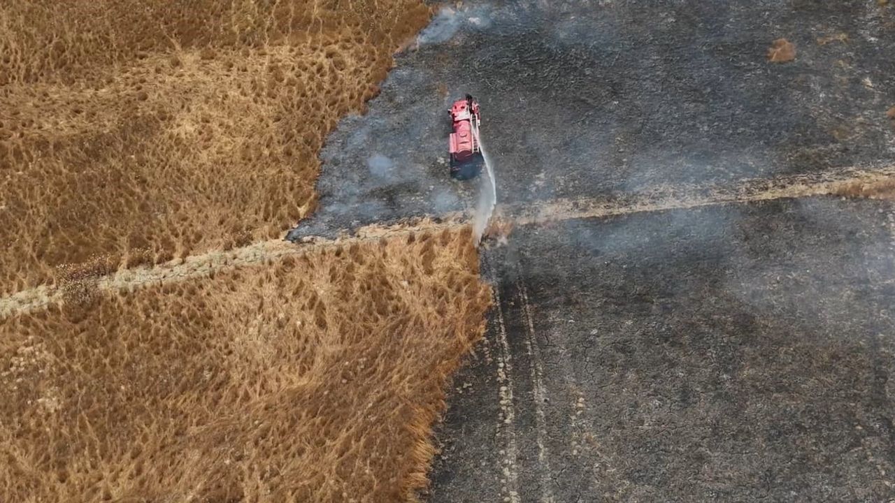 Safranbolu'da anız yangını kontrol altına alındı