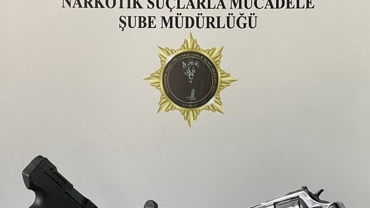 Samsun'da dört ilçede düzenlenen operasyonda binlerce sentetik ecza ve silah ele geçirildi