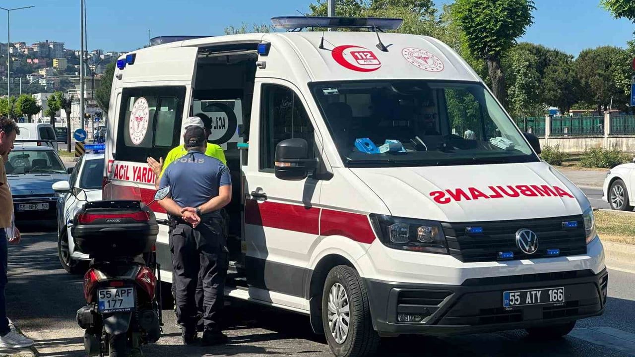 Samsun'da motosiklet kazası: 1 yaralı
