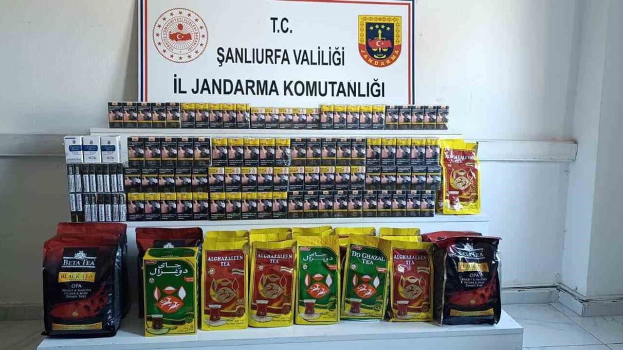 Şanlıurfa Viranşehir’de yol kontrollerinde gümrük kaçağı ürünler ele geçirildi