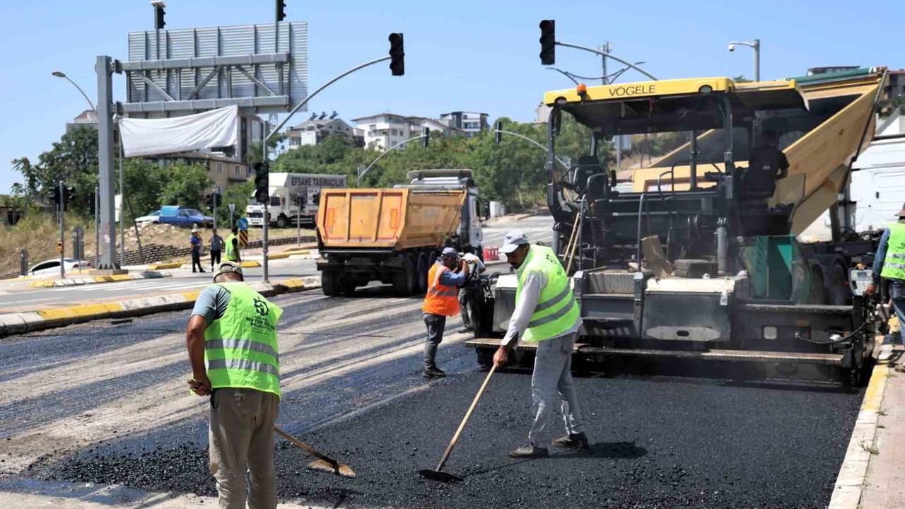 Santral Rampası'nda 9 bin 350 tonluk dayanıklılık odaklı yol yenilemesi