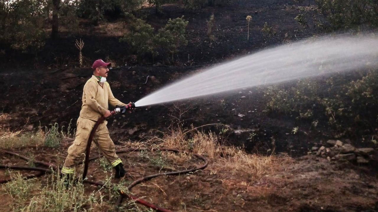 Simav'da orman yangını ekiplerin müdahalesiyle büyümeden söndürüldü