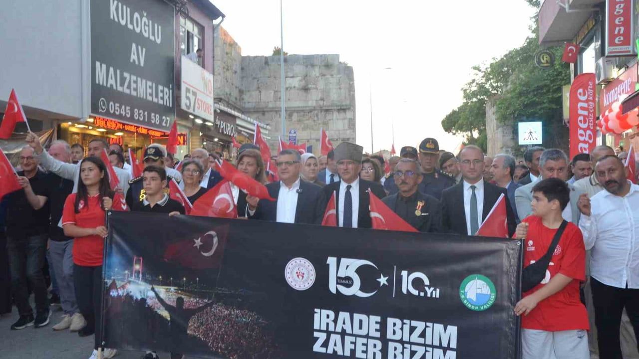Sinop’ta 15 Temmuz Demokrasi ve Milli Birlik Günü anıldı