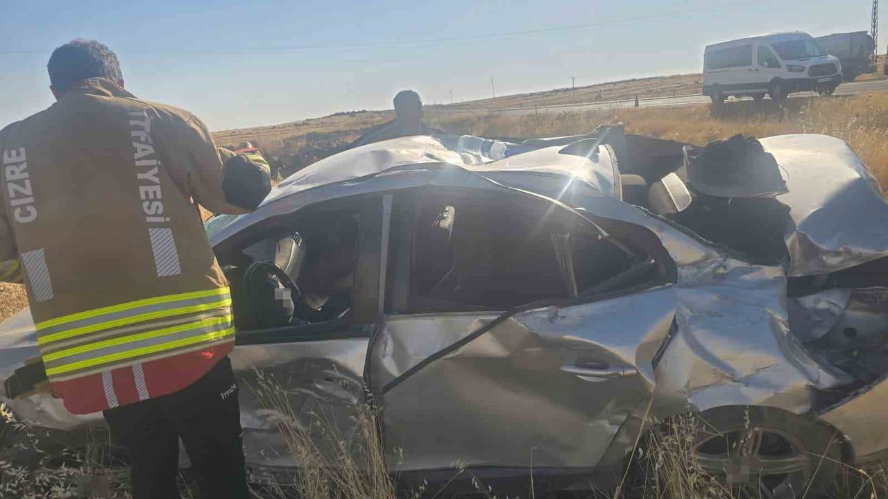 Şırnak’ta otomobil şarampole yuvarlandı: 3 yaralı