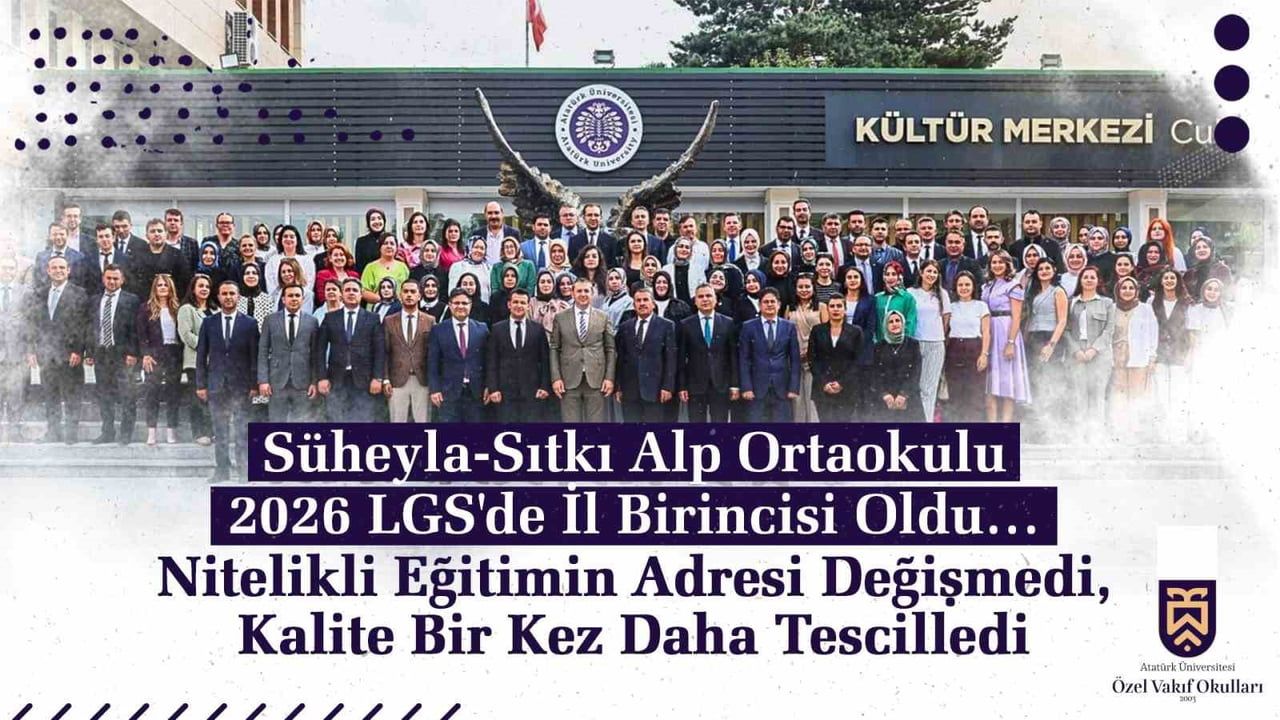 Süheyla-Sıtkı Alp ortaokulu 2026 LGS'de il birincisi oldu