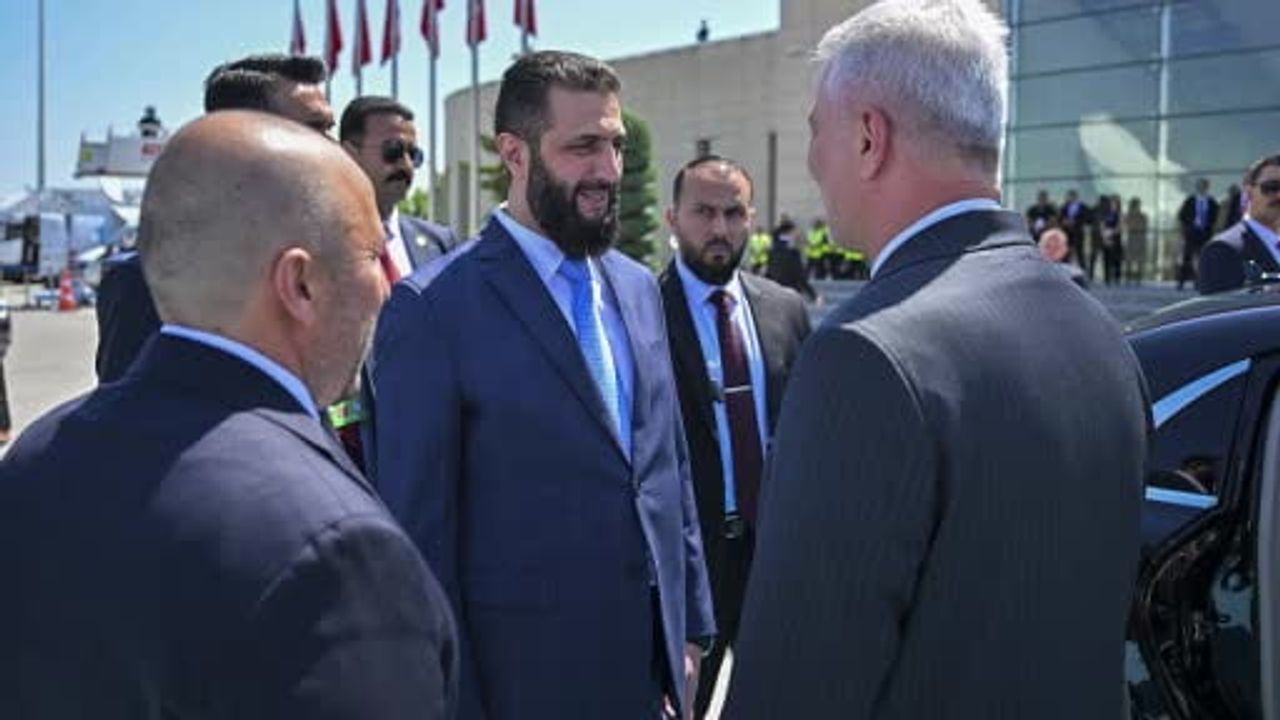 Suriye cumhurbaşkanı Şara Ankara'ya geldi