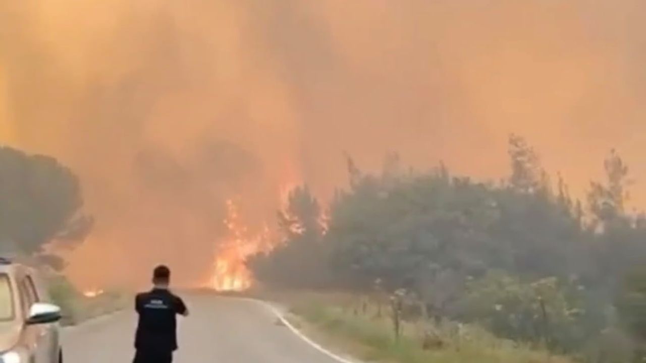 Susurluk'ta alevlere karşı havadan ve karadan seferberlik