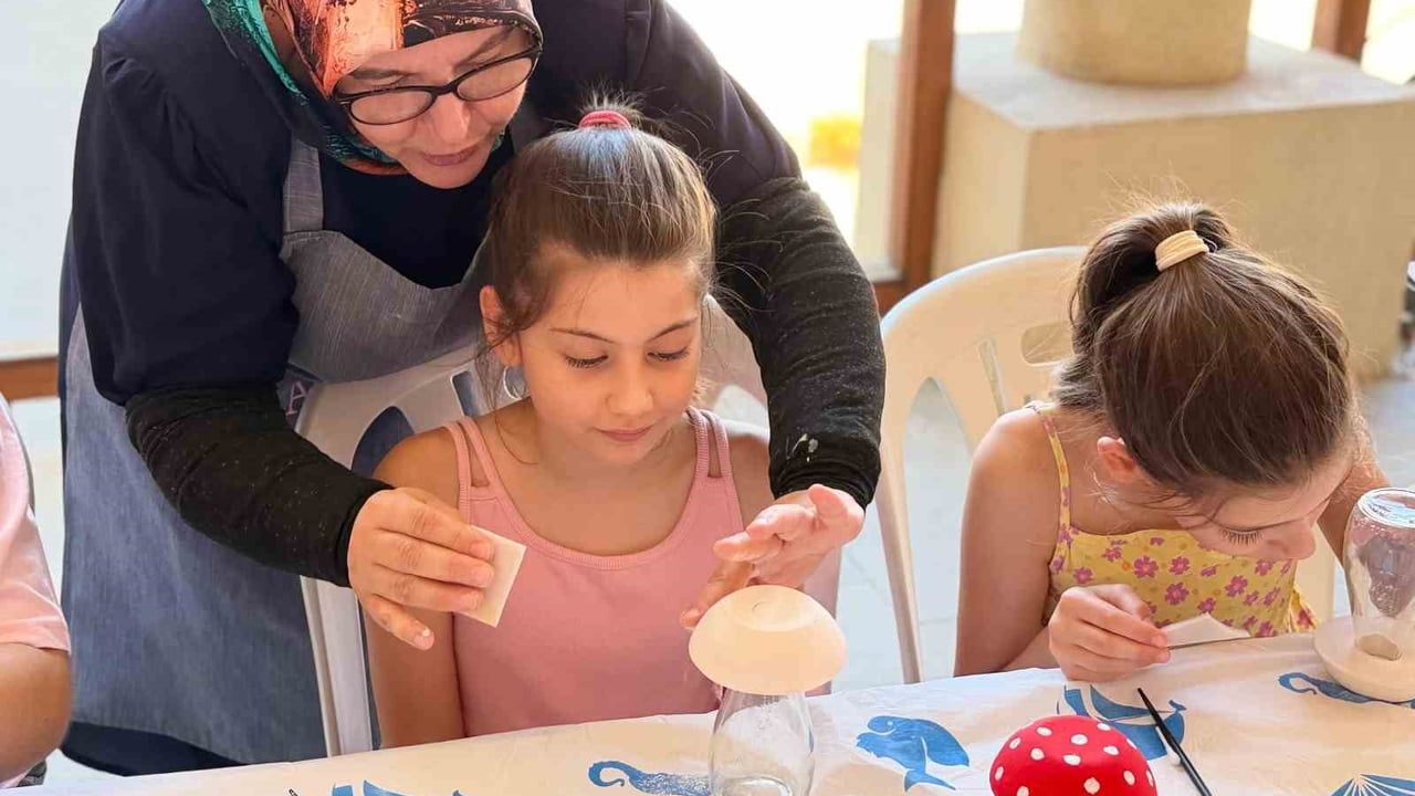 Tarihi Kurşunlu Han’da atölye günlerine yoğun ilgi