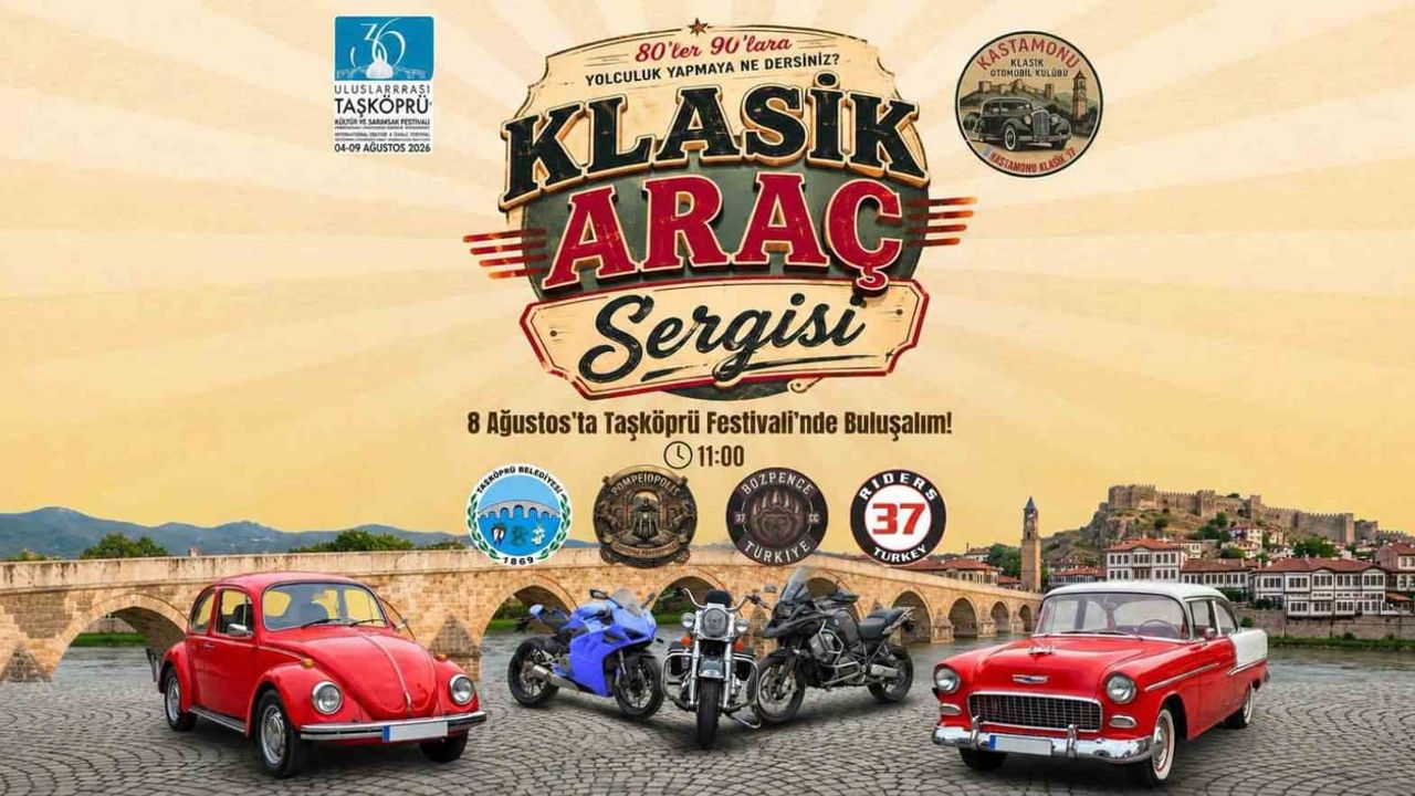 Taşköprü uluslararası kültür ve sarımsak festivalinde klasik araç sergisi düzenlenecek