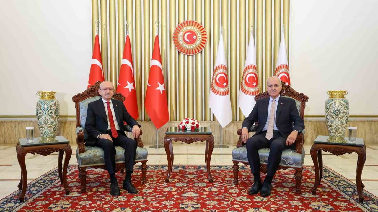 TBMM başkanı Kurtulmuş, CHP genel başkanı Kılıçdaroğlu ile görüştü