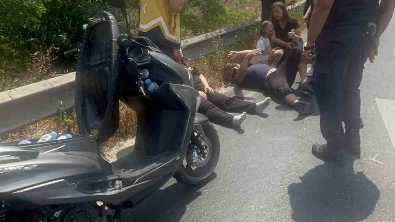 Tekirdağ'da devrilen motosiklette 3 kişi yaralandı