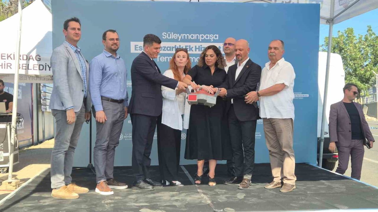 Tekirdağ'da mezarlık ve gasilhane ek hizmet binasının temeli atıldı