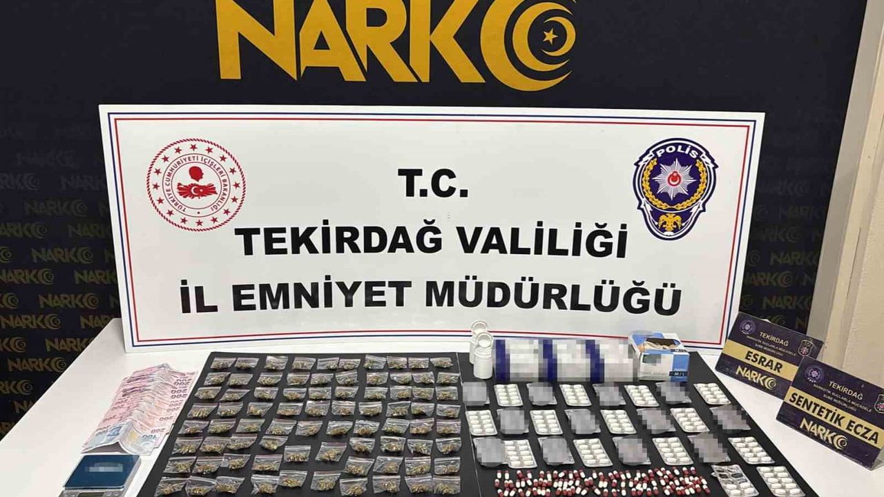 Tekirdağ'da uyuşturucu operasyonlarında 110 şüpheliye işlem, 9 tutuklama