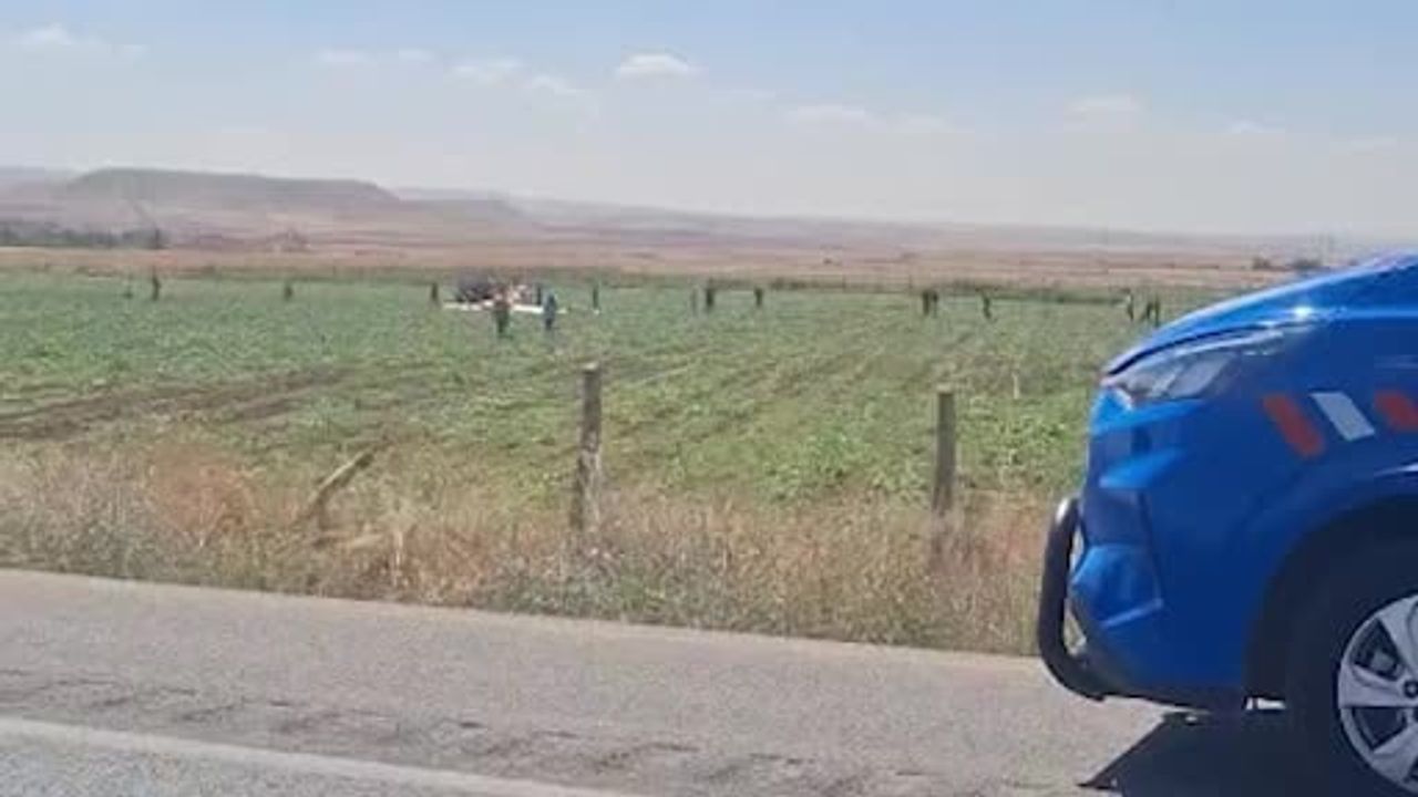 Temelli'de eğitim helikopteri düştü