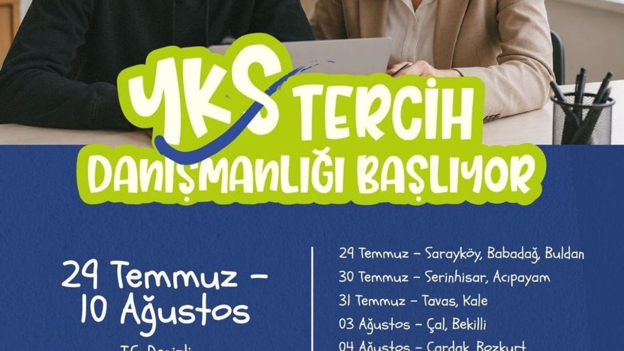 Tercih yolculuğunda gençlerin yanında: Denizli'de ücretsiz YKS danışmanlığı