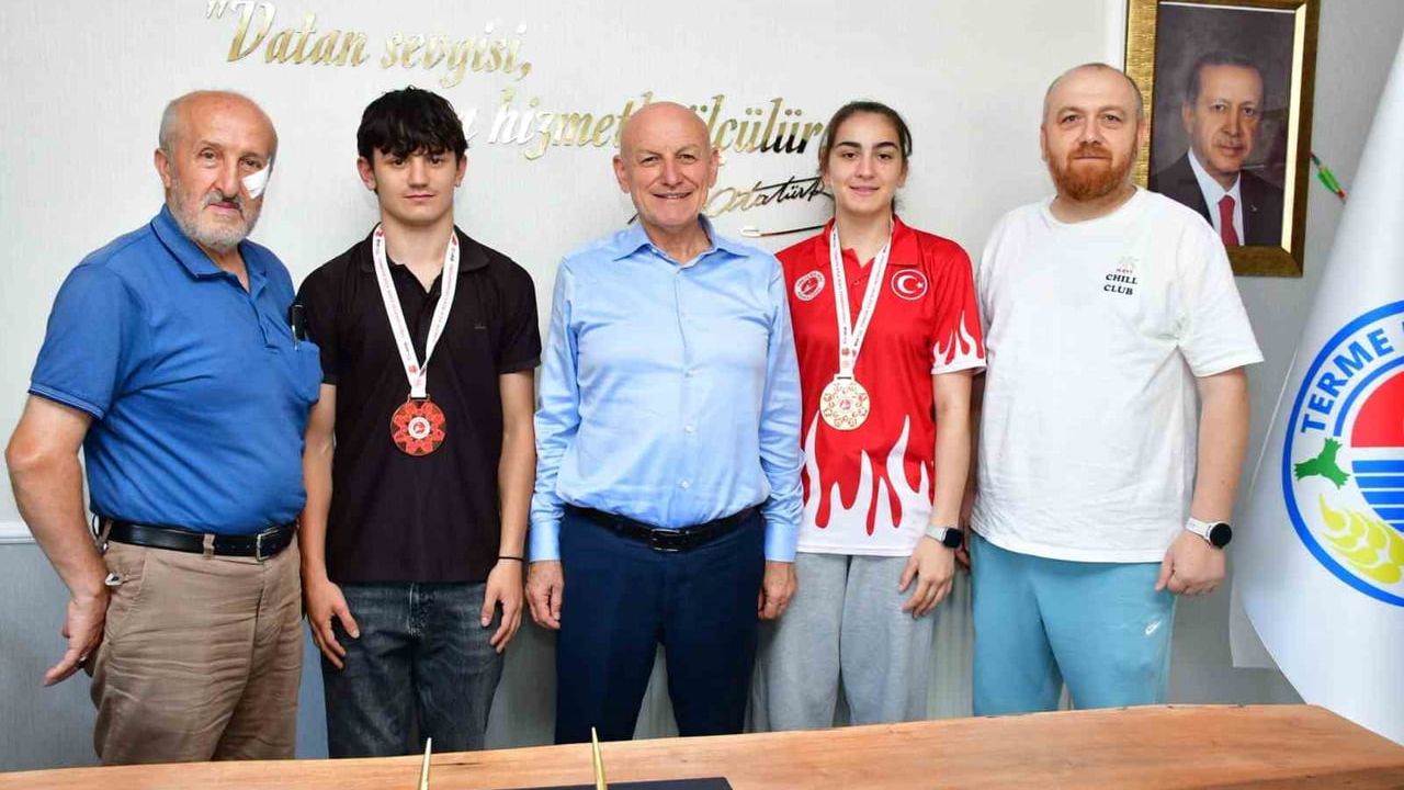 Terme’nin şampiyonları Başkan Kul’un konuğu oldu