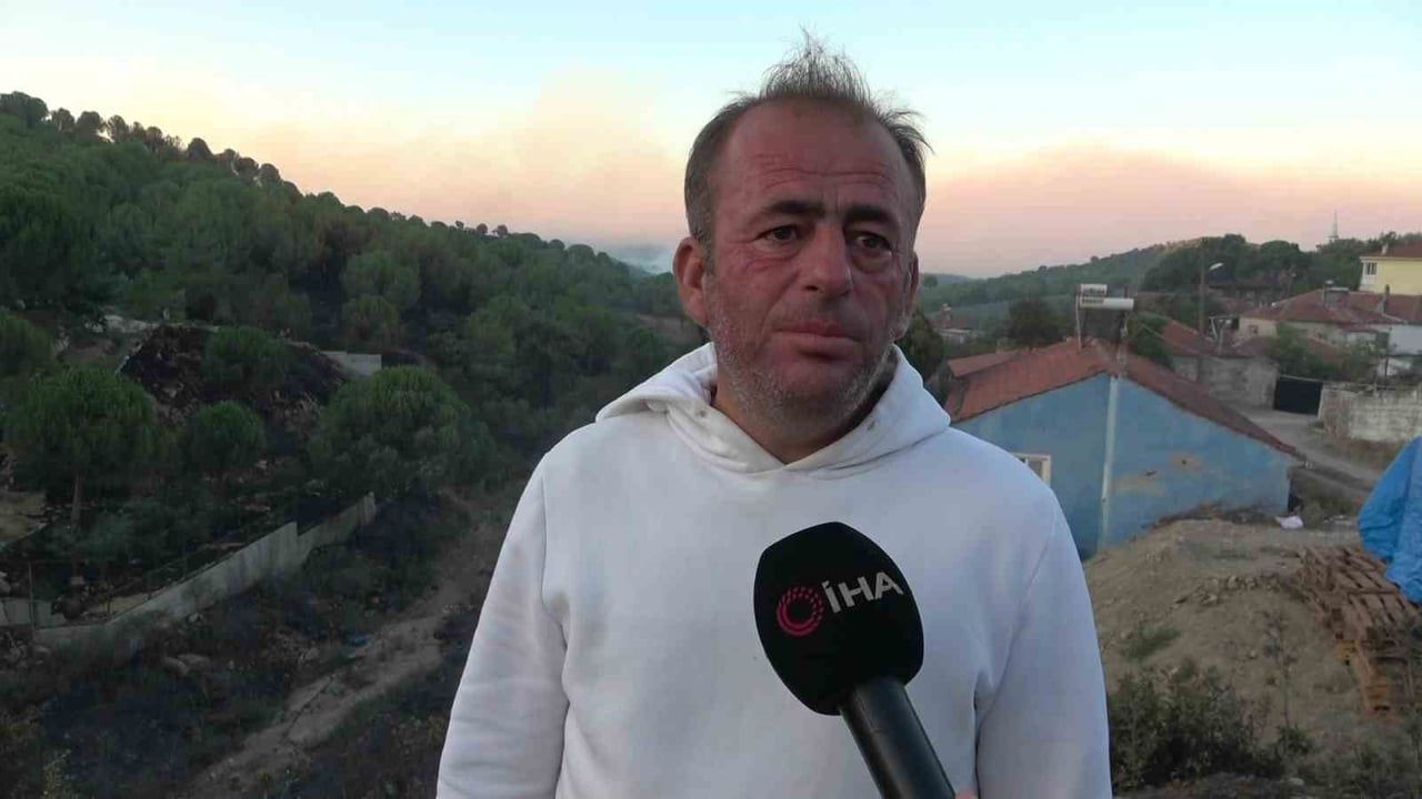 Tıfıllar köyü'nde dronla görüntülenen ağır yangın hasarı