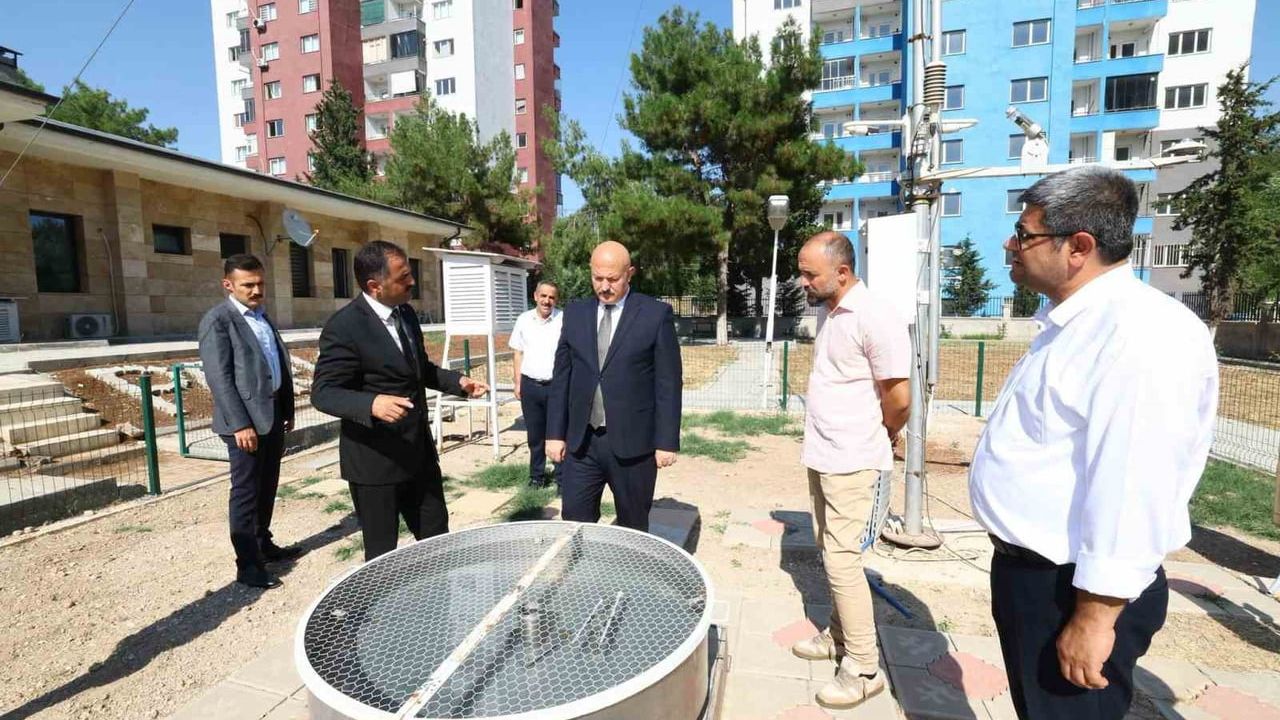 Vali Abdullah Küçük Meteoroloji İl Müdürlüğü'nü ziyaret ederek Rasat Parkı ölçümlerini inceledi