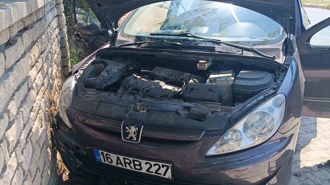 Van’da Edremit yolunda otomobil duvara çarptı: 1 yaralı