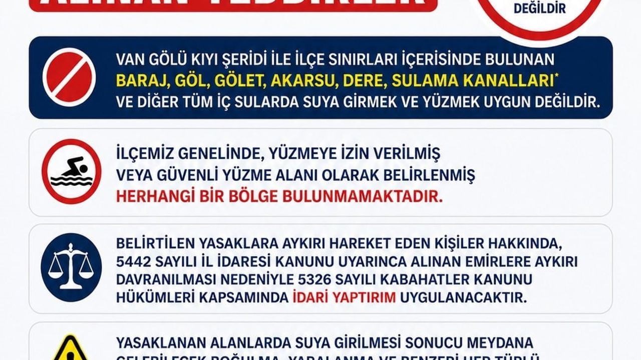 Van Gölü’nde yüzmek yasaklandı