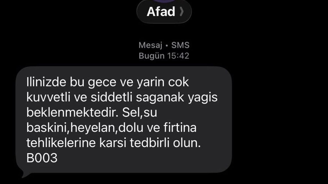 Vatandaşa Sakarya'daki şiddetli yağış için tedbir çağrısı