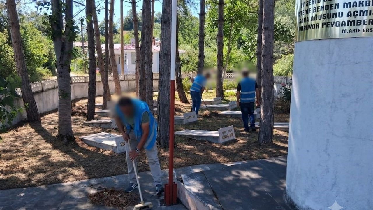 Vezirköprü'de 15 Temmuz'da şehitlikte anlamlı çalışma