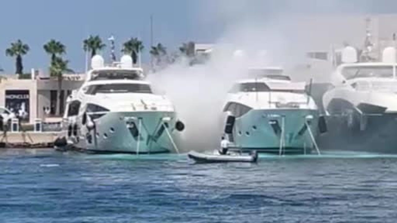 Yalıkavak Marina'da gaz kolu takılı kalan şişme bot rıhtıma çarparak patladı: 1 yaralı