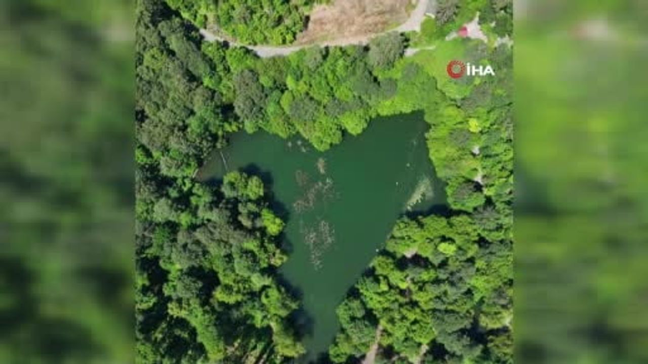 Yedigöller’in eşsiz manzarası havadan görüntülendi