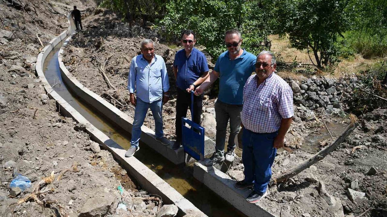yeşilhisar'da 7 milyon TL'lik beton kanalla yaklaşık 650 dekar arazi modernize ediliyor