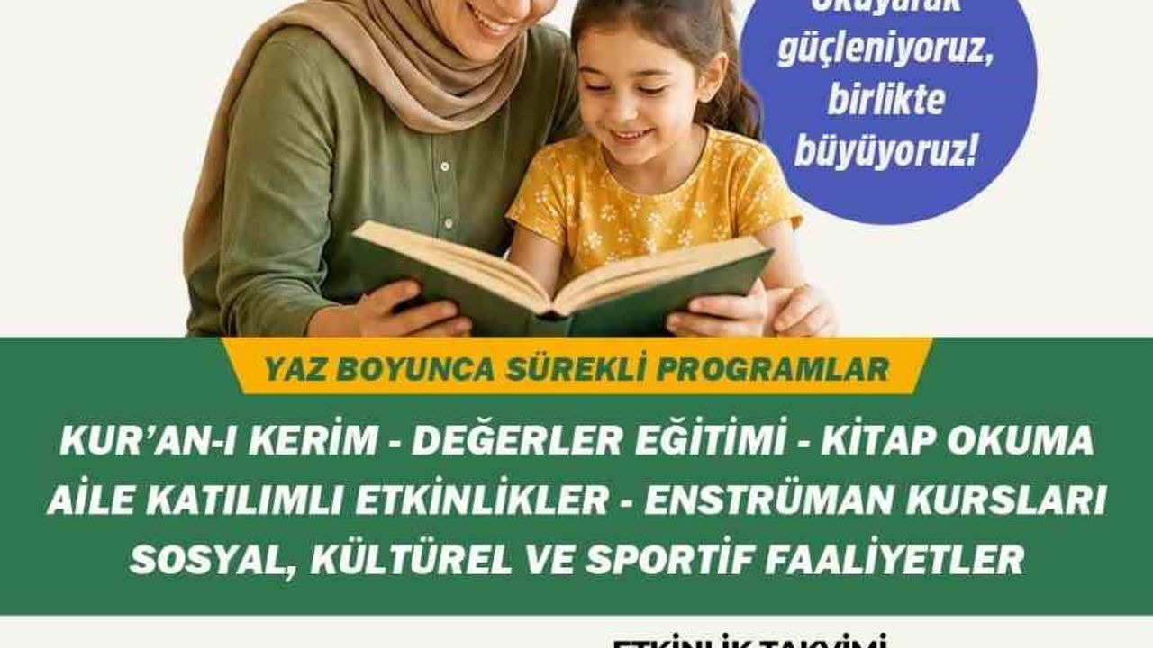 Yeşilyurt'ta "Birlikte Okuyoruz, Birlikte Eğleniyoruz" programı başlıyor