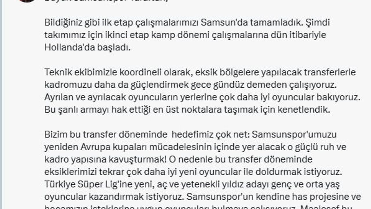 Yüksel Yıldırım: ayrılan oyuncuların yerine çok daha iyilerine bakıyoruz
