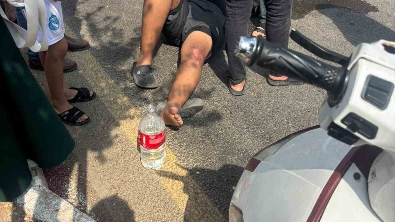 Adıyaman'da hakimiyet kaybı sonucu motosiklet devrildi, sürücü yaralandı