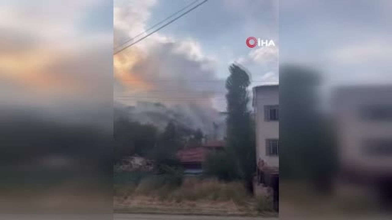 Ağaçlık alanda çıkan yangın Keçiören'de itfaiyeyi harekete geçirdi