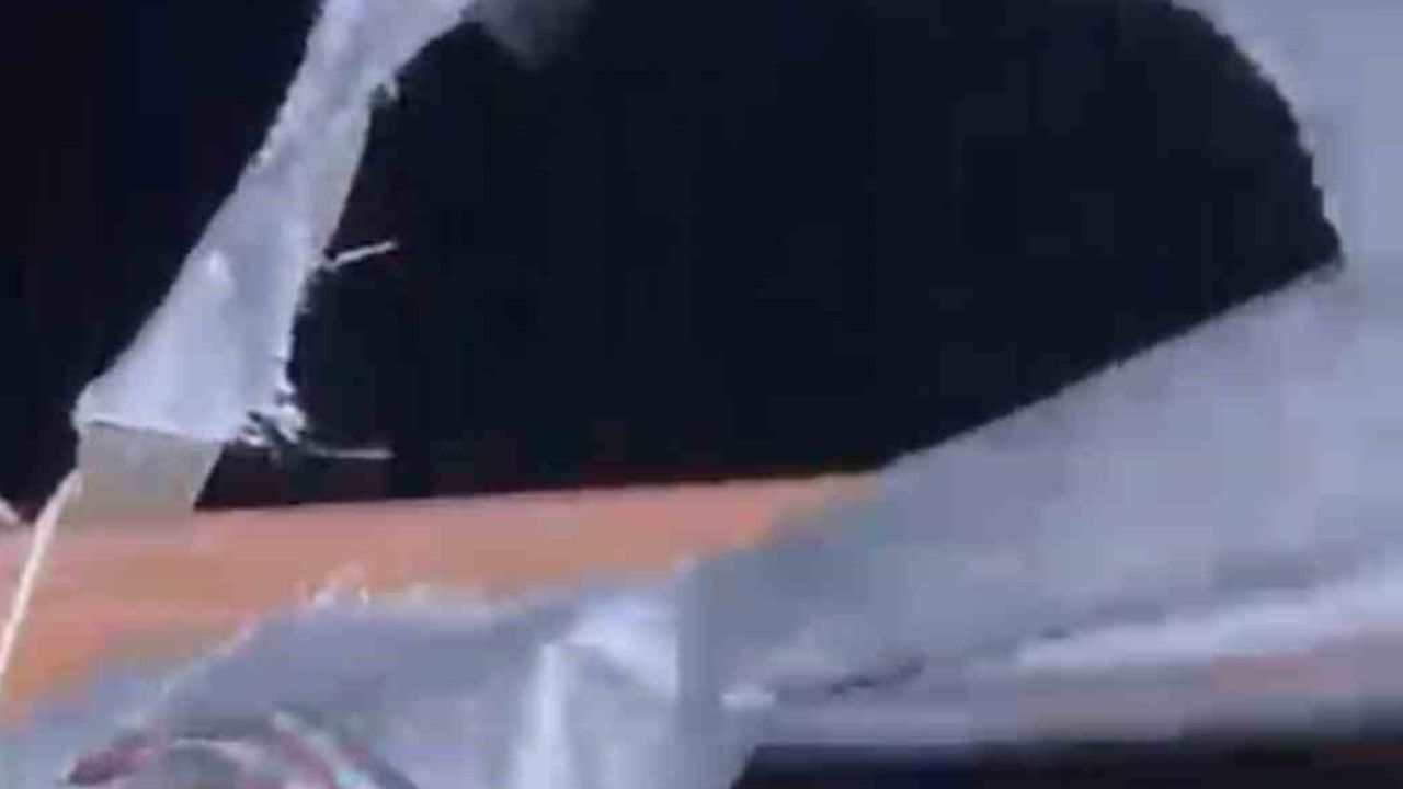 Ağın'da kampta yakalanan fırtına cep kamerasına yansıdı
