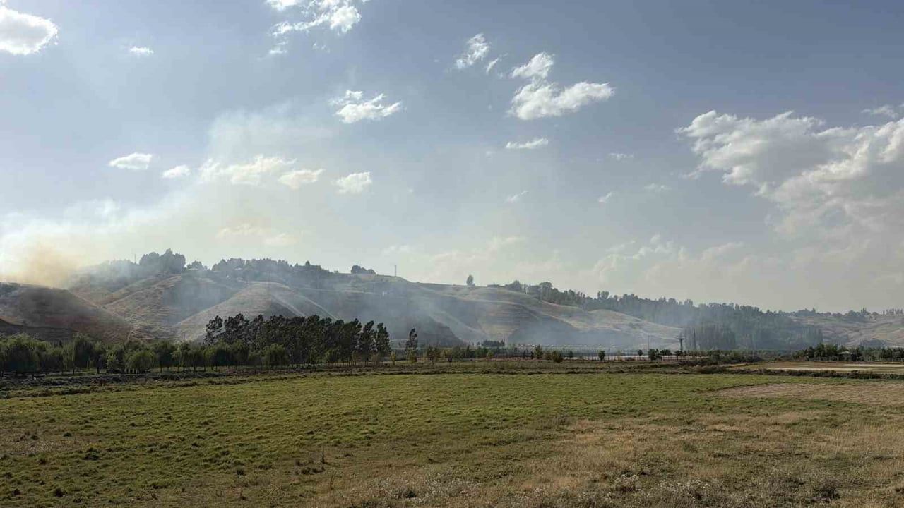 Ahlat'ta itfaiyenin hızlı müdahalesi örtü yangınının büyümesini engelledi
