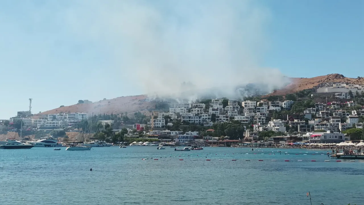 Akyarlar'da makilik yangını ve ekiplerin sahadaki müdahalesi