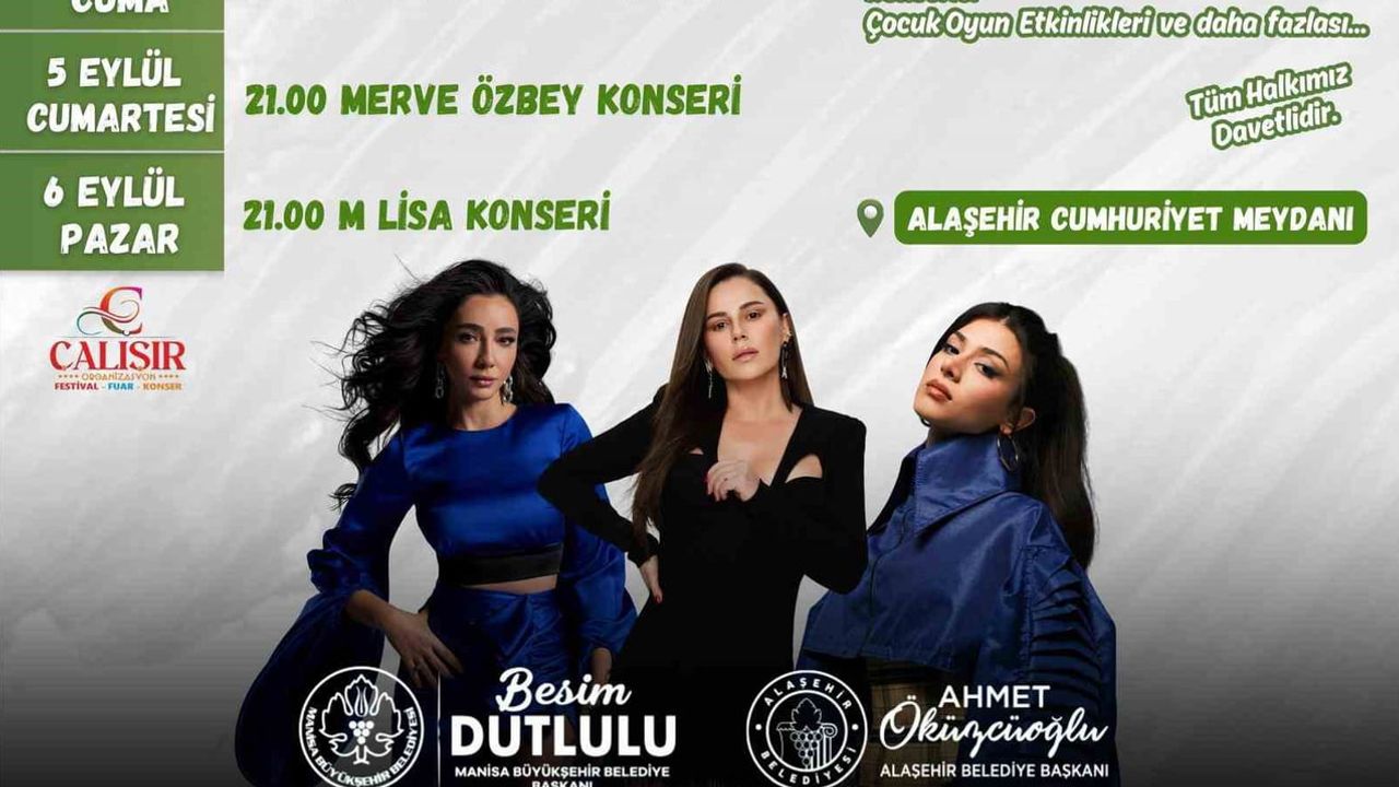 Alaşehir'de dört gün sürecek üzüm ve sanat şöleni başlıyor