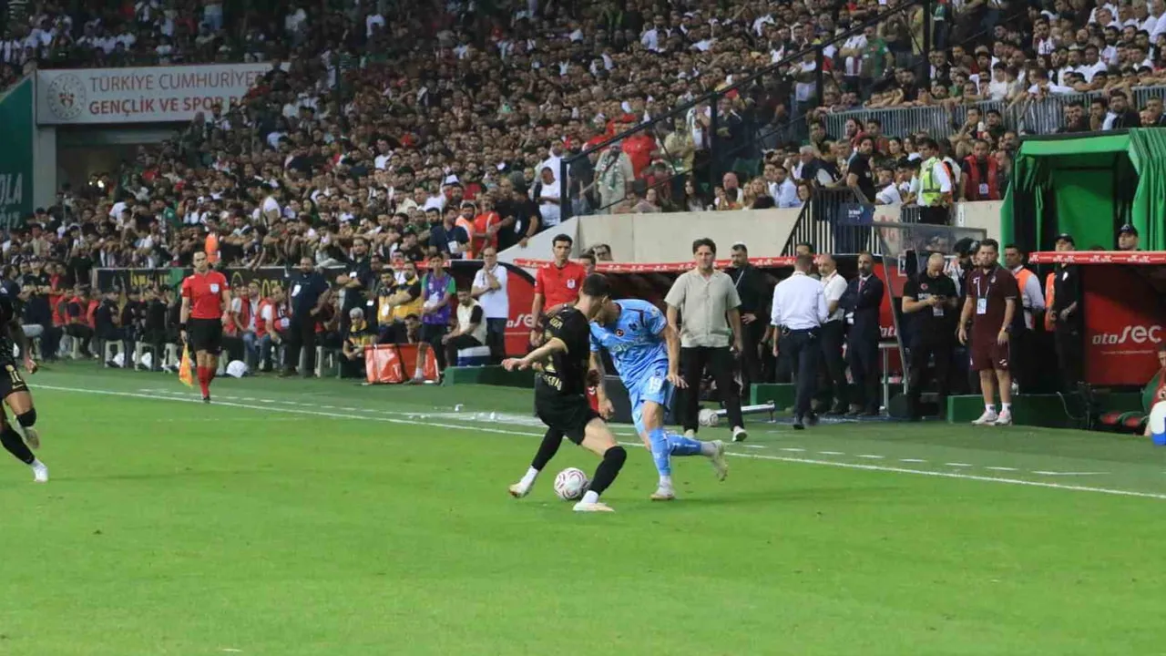 amed - trabzonspor ilk yarıda 1-1 berabere kaldı
